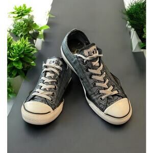 Unisex Converse All Star Tennis Shoes Sneakers Metalic Grey Womens sz 9
